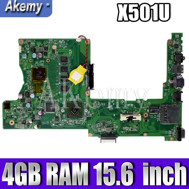 

X501U Motherboard With 4GB RAM For Asus X501U Laotop Mainboard 15.6 inch