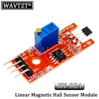 WAVTZT KY-024 Linear Magnetic Hall Sensor Board Switch Speed Counting Hall Sensors Module For Arduino Diy KY024 Hall Sensor