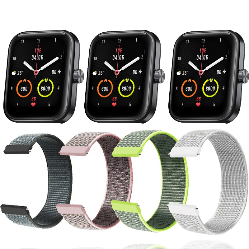 Ремешок нейлоновый для спортивных смарт-часов быстросъемный женский браслет Nokia