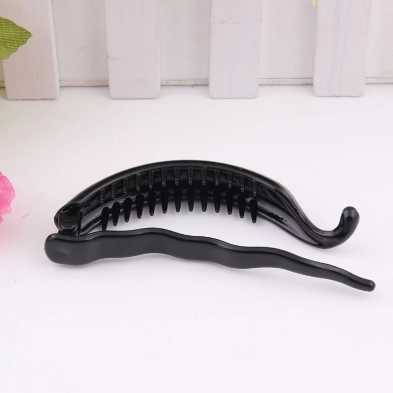 Модная заколка для волос в форме банана женщин простая пластиковая Pc прозрачная