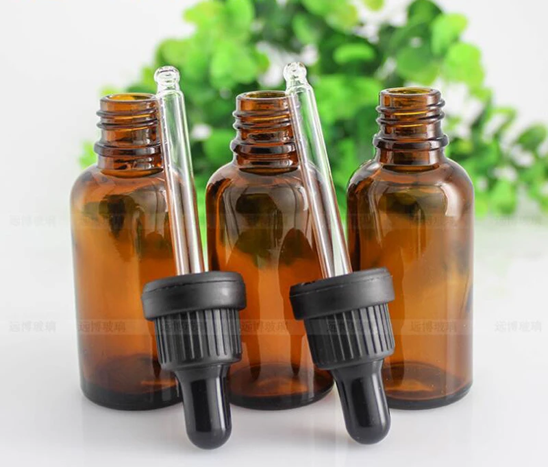 Wholesale 5ml 10ml 15ml 20ml 30ml 50ml 100ml Amber Glass Dropper Bottles E liquid Bottle Eye With Black Lid | Красота и здоровье