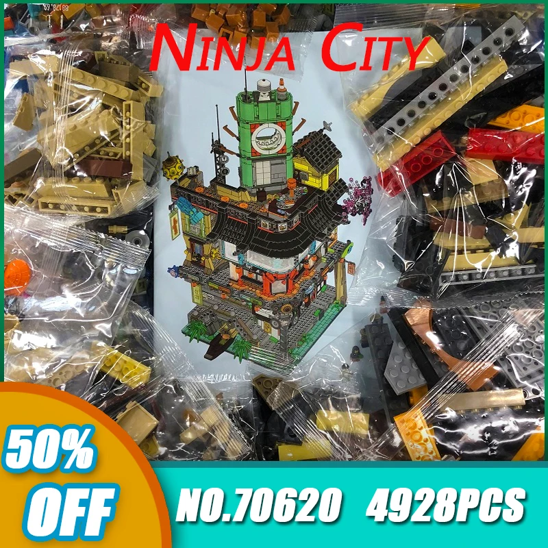 Набор кирпичиков фильмов, совместимый с набором 70620 Городской вид на улицы, модель игрушек для детей, подарки на Рождество.