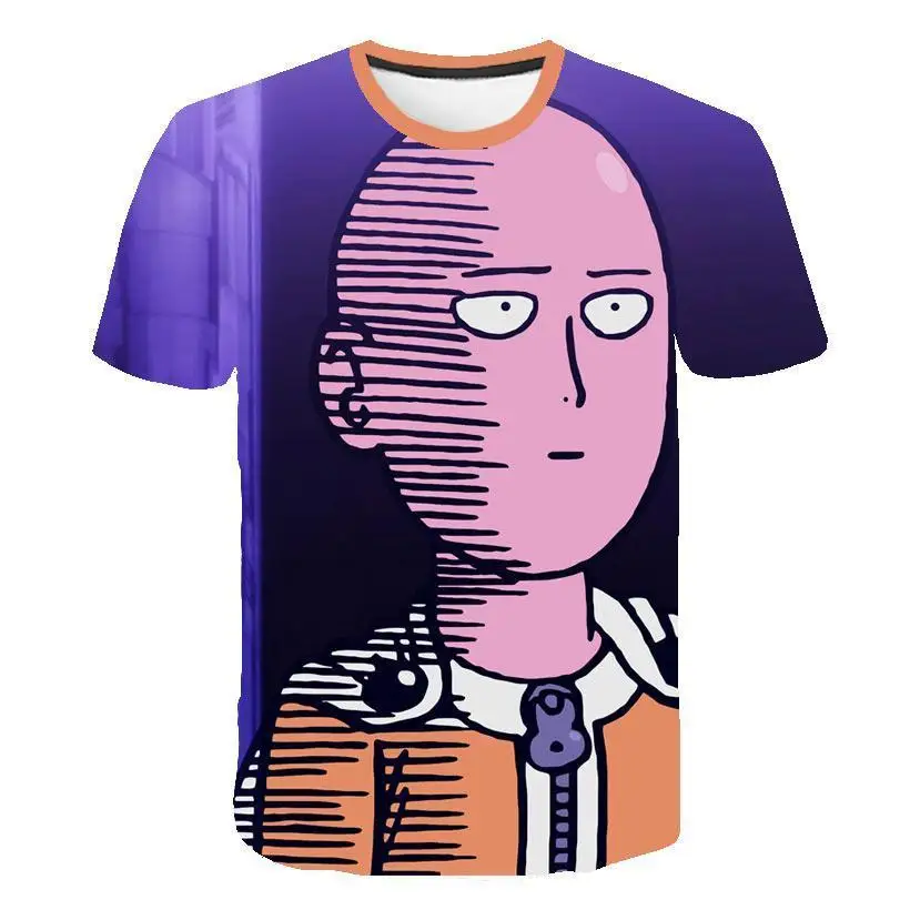 

2020 Summer New Men Women T -Shirt 3d Print Cute Anime One Punch Man Sweatshirt Fashion Unisex Short Sleeve Top Pullover