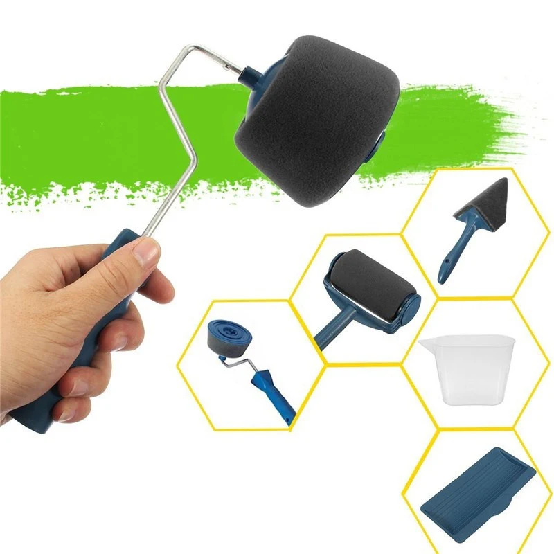 

Paint Runner Pro by renovate Roller Brush Handle Tool Flocked Edger Wall Paint Roller Multifunctional Wall Painting for Home