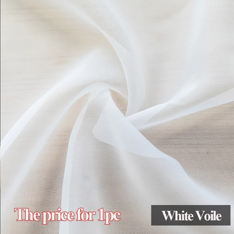 White Voile Современные затемненные занавески для гостиной, занавески, занавески для окон, жалюзи, занавески для гостиной, спальни, на заказ - Цвет: White Voile