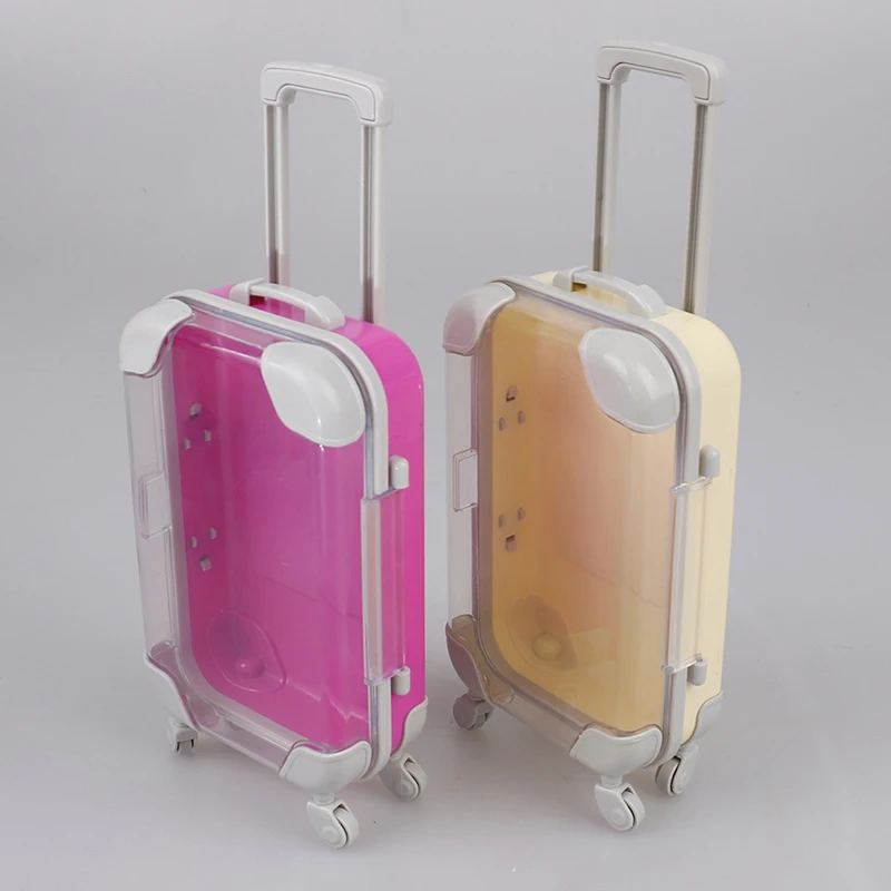 

1 шт., прозрачный чемодан для куклы 18 дюймов, 13,5*8,5*4 см