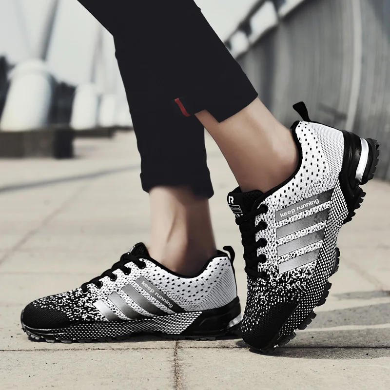 Men Running Shoes Breathable Outdoor Sports Shoes Lightweight Sneakers for Women Comfortable Medium(B,M) Breathable EVA