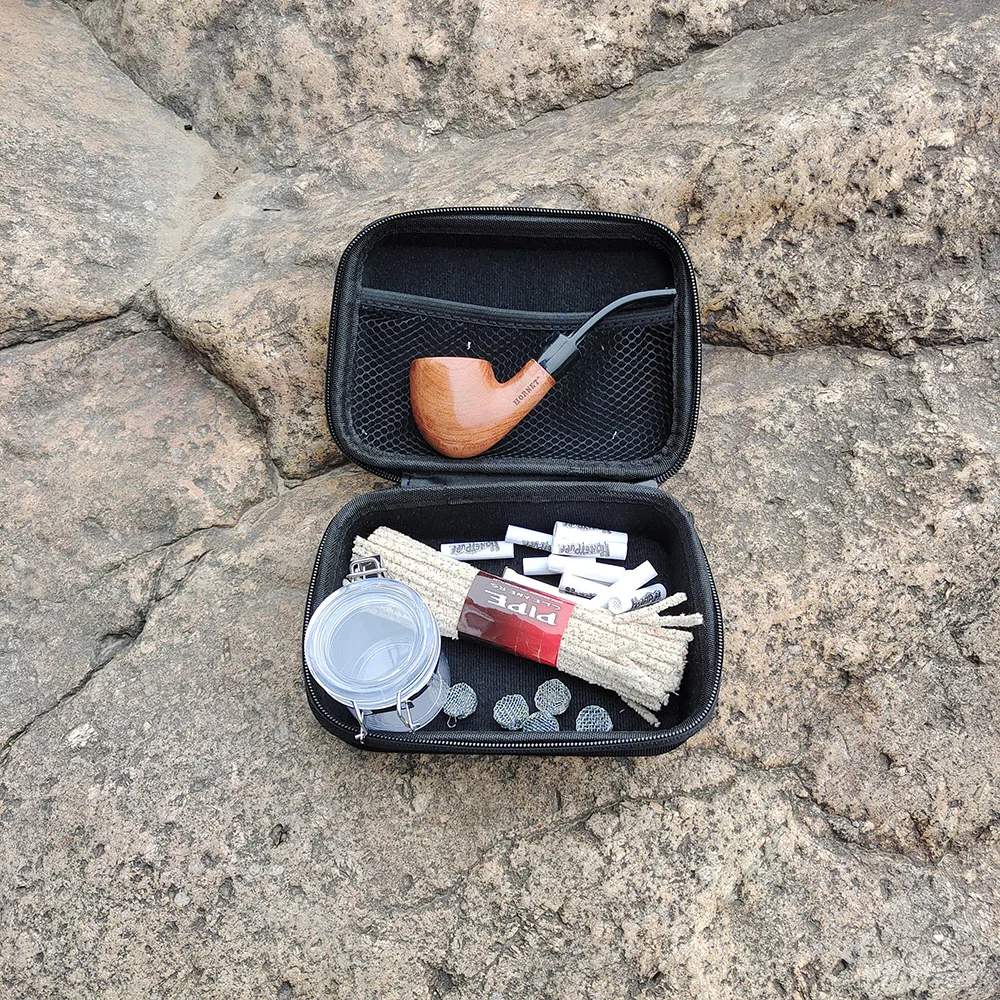 Набор мешков для табака HORNET деревянная трубка + Металлические курительные трубы