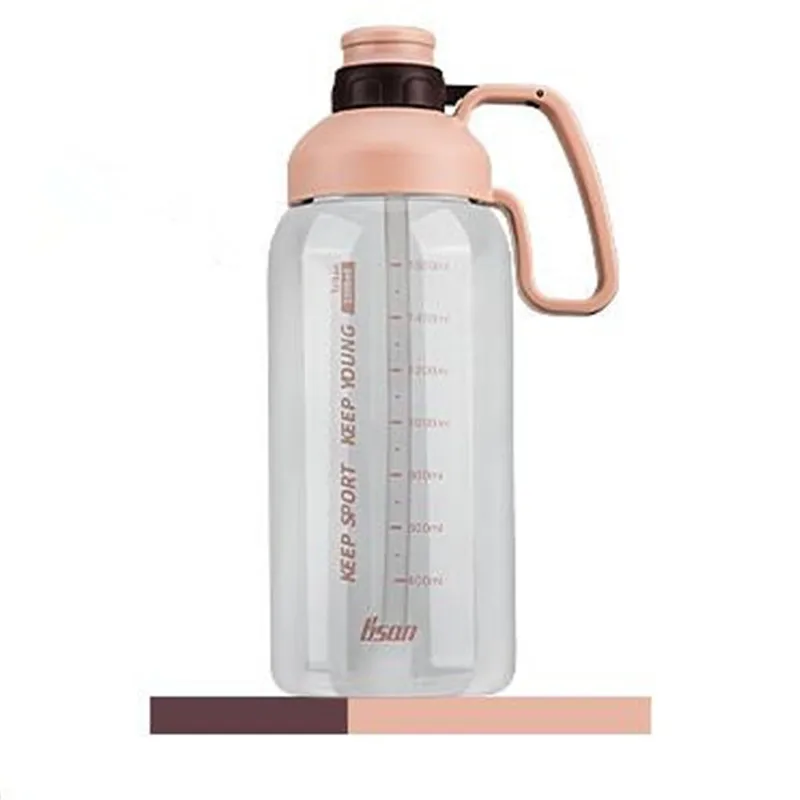 

Hot Sale Extra Large Capacity Material Tritan Kettle Summer Straw Water Bottle Portable 2L Space Cup