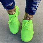 Кроссовки женские сетчатые, дышащие удобные спортивные туфли, повседневная обувь, зеленые, черные, 2021