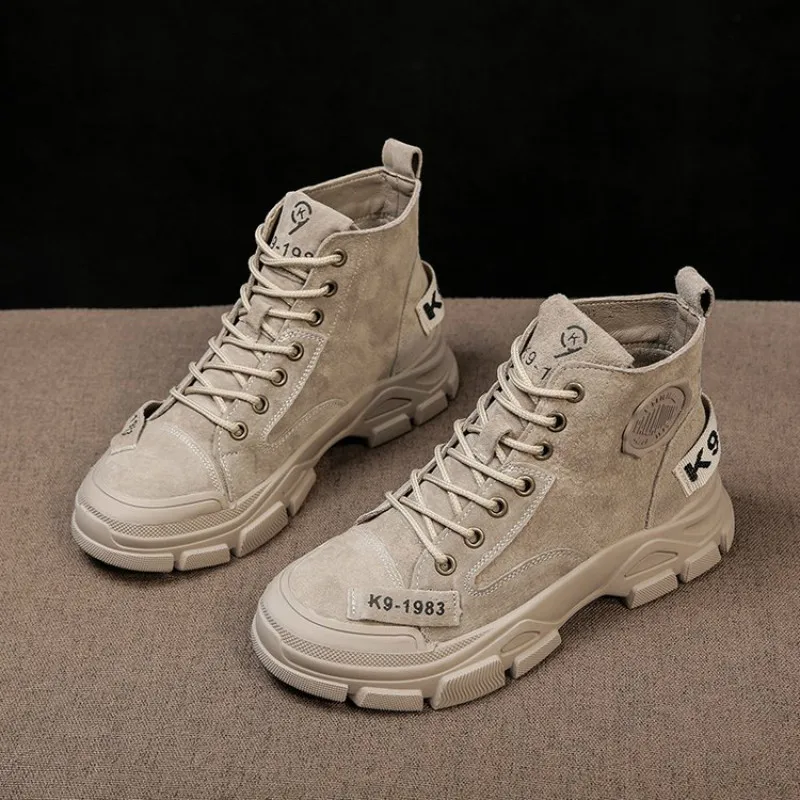 

Ladies Comfortable Martin Boots Fashion Shoes Women's Cashmere Thick Ankle Boots Women's Casual Shoes All-match British Style