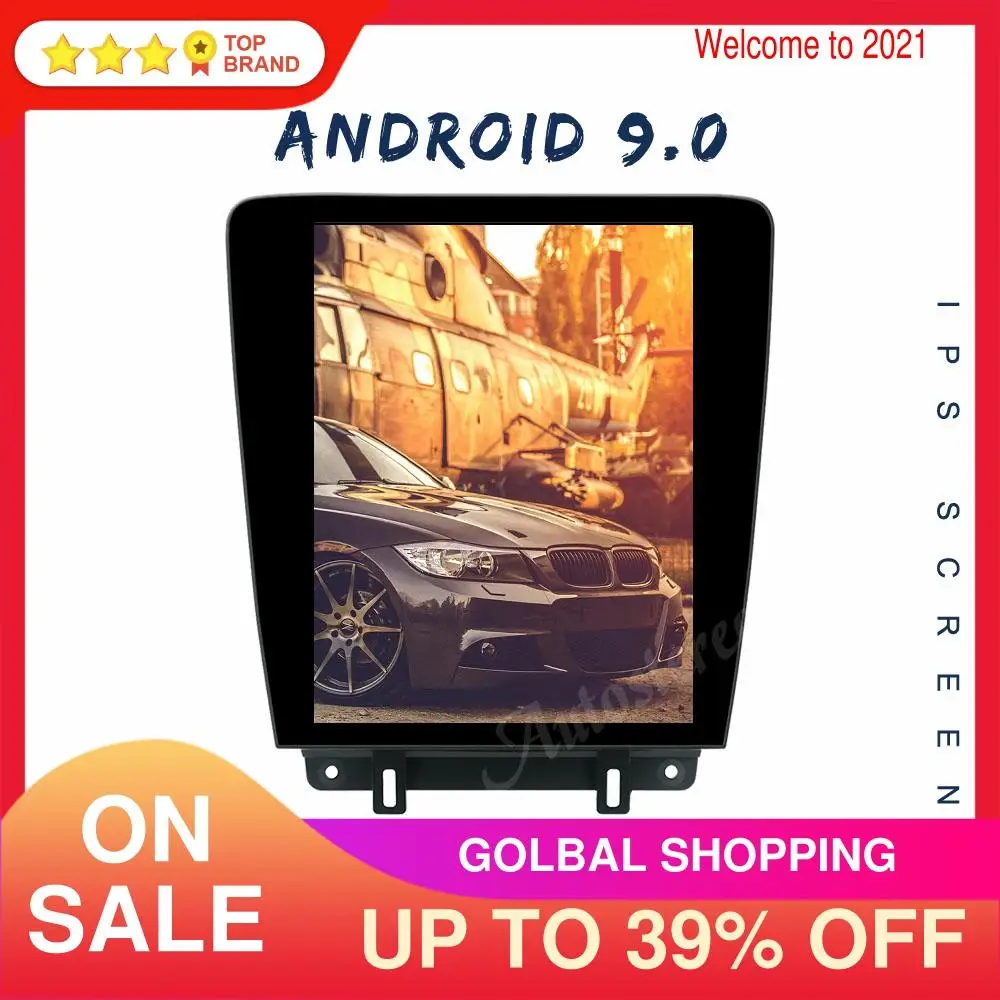 

128G+4G Android 9 For Ford Mustang 2010-2014 Tesla style Car GPS Navigation Head Unit Multimedia Player Auto Radio Tape Recorder