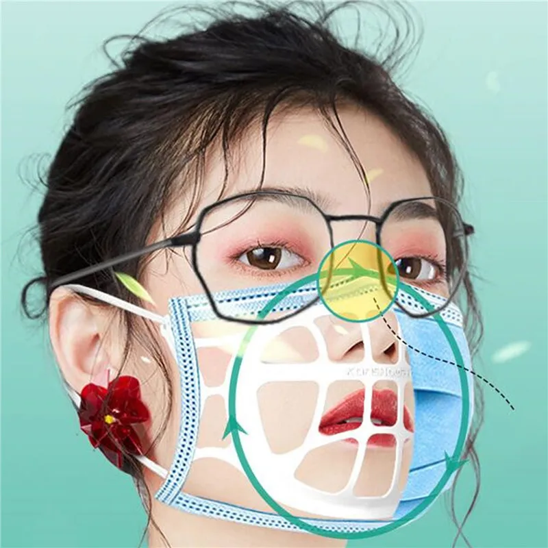 

High Quality Food Grade Silicone 3d Mouth Mask Bracket Face Masks Holder Stand Breathing Valve Filters Support Frame