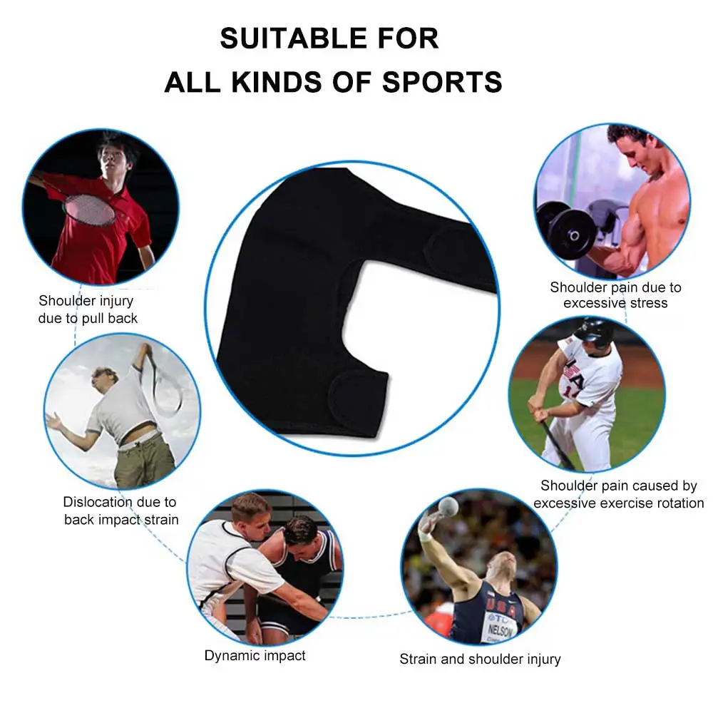 

1 Pcs Shoulder Brace With Pressure Pad Shoulder Support Breathable Shoulder Ice Pack Shoulder Sleeve For Pain Relief