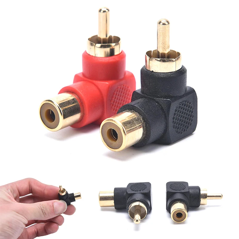 

1 шт. 90 градусов RCA прямоугольный Разъем адаптеры штекер-гнездо M/F 90 градусов угловой аудио адаптер