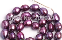 huij 00320 8 10mm purple freshwater cultured pearl freeform loose beads strand 15 5pc