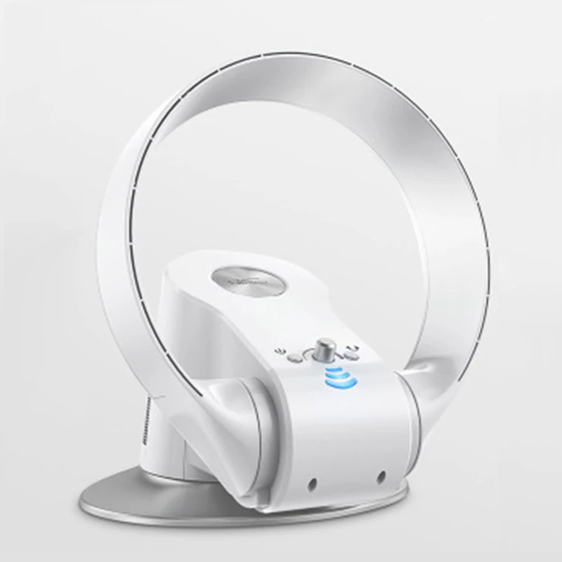White 220V Супер тихий вентилятор с переменной скоростью без лопастей для дома и офиса имеет функцию дистанционного синхронизации Складной вентилятор 12 дюймов - Цвет: White 220V