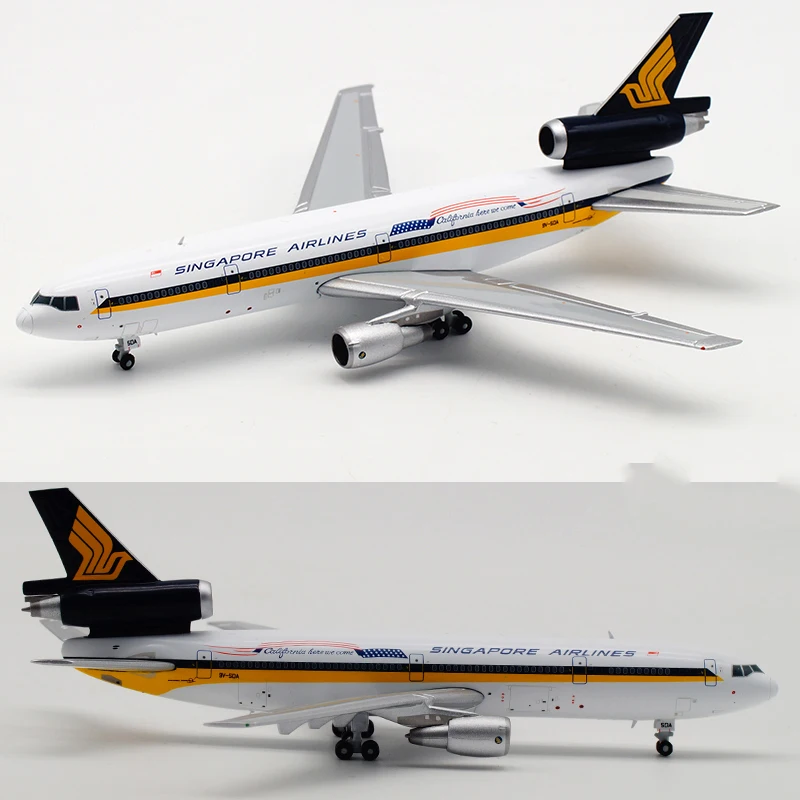 

1/400 Scale McDonnell-Douglas Singapore Airlines DC-10-30 Plane Model Alloy Aircraft collectible display Airplanes collection