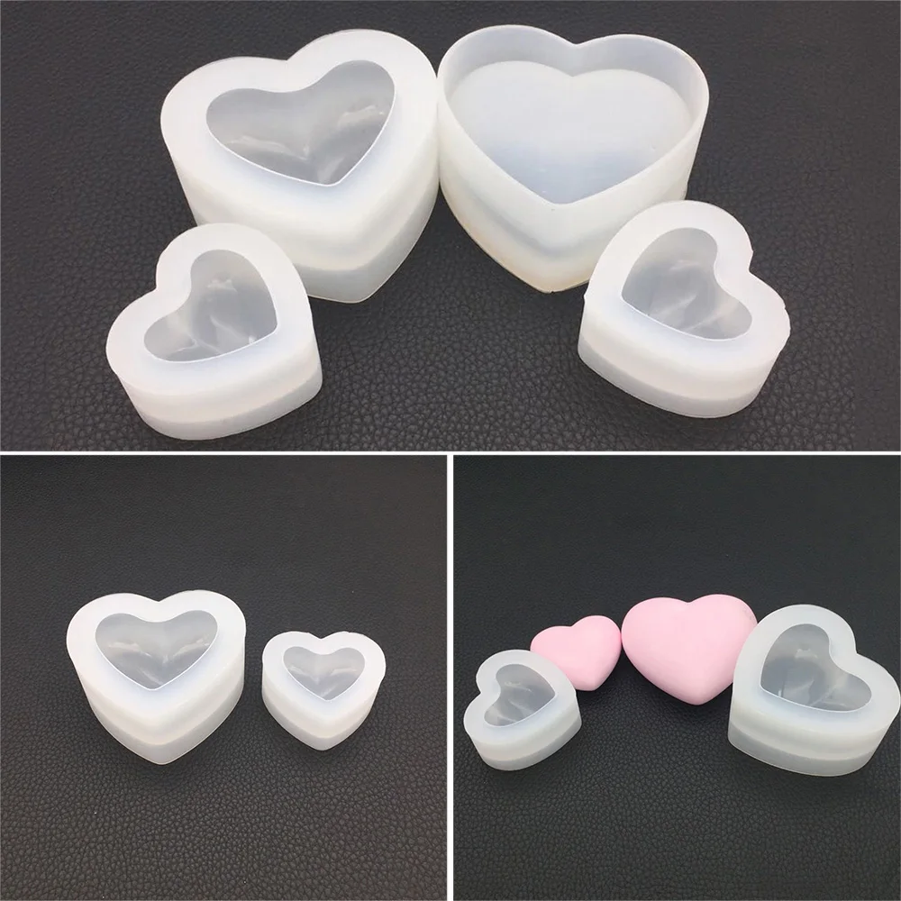 3D Love Heart Dessert Cake Silicone Mold Mousse Home Kitchen Baking Pastry Decoration Handmade Crystal Candy Moulds AX-2011 | Дом и сад