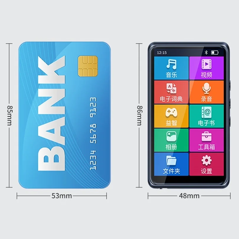 НОВЕЙШИЙ МЕТАЛЛИЧЕСКИЙ MP4 плеер с Bluetooth Полноразмерным сенсорным экраном 3 дюйма 8