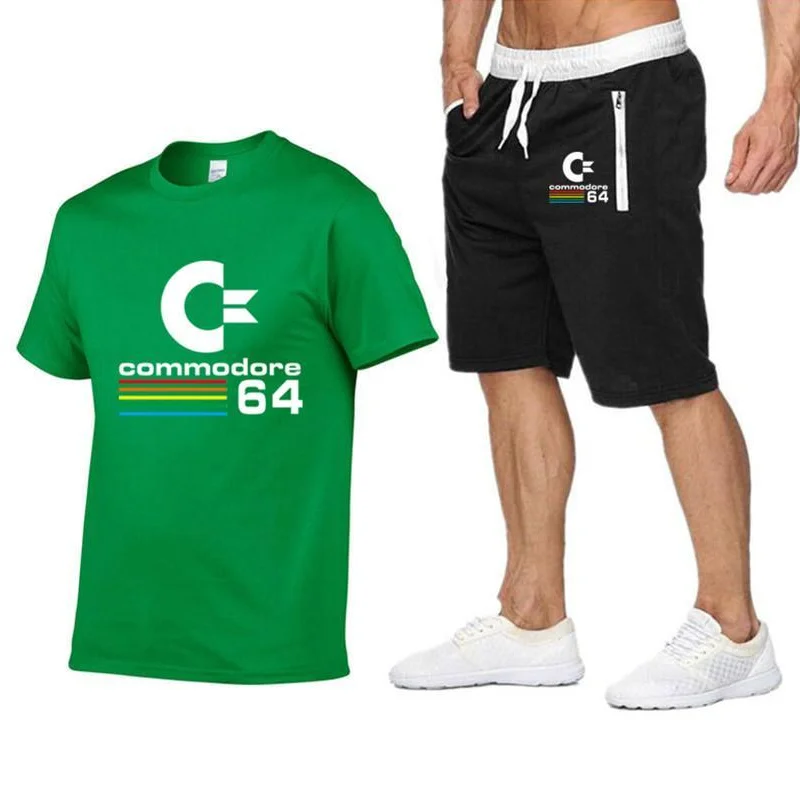 

Casual Men's Sets Summer Tracksuit Men Print Short Sleeve T-shirt 2 Piece+Shorts Quick Drying Short Set Fashion Sportswear male