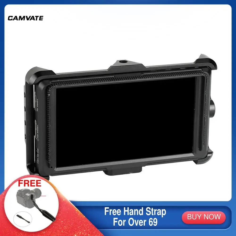 

CAMVATE Director's Monitor Cage Bracket With 1/4"-20 Mounting Holes Exclusively Applicable For FeelWorld F5 On-camera 5" Monitor