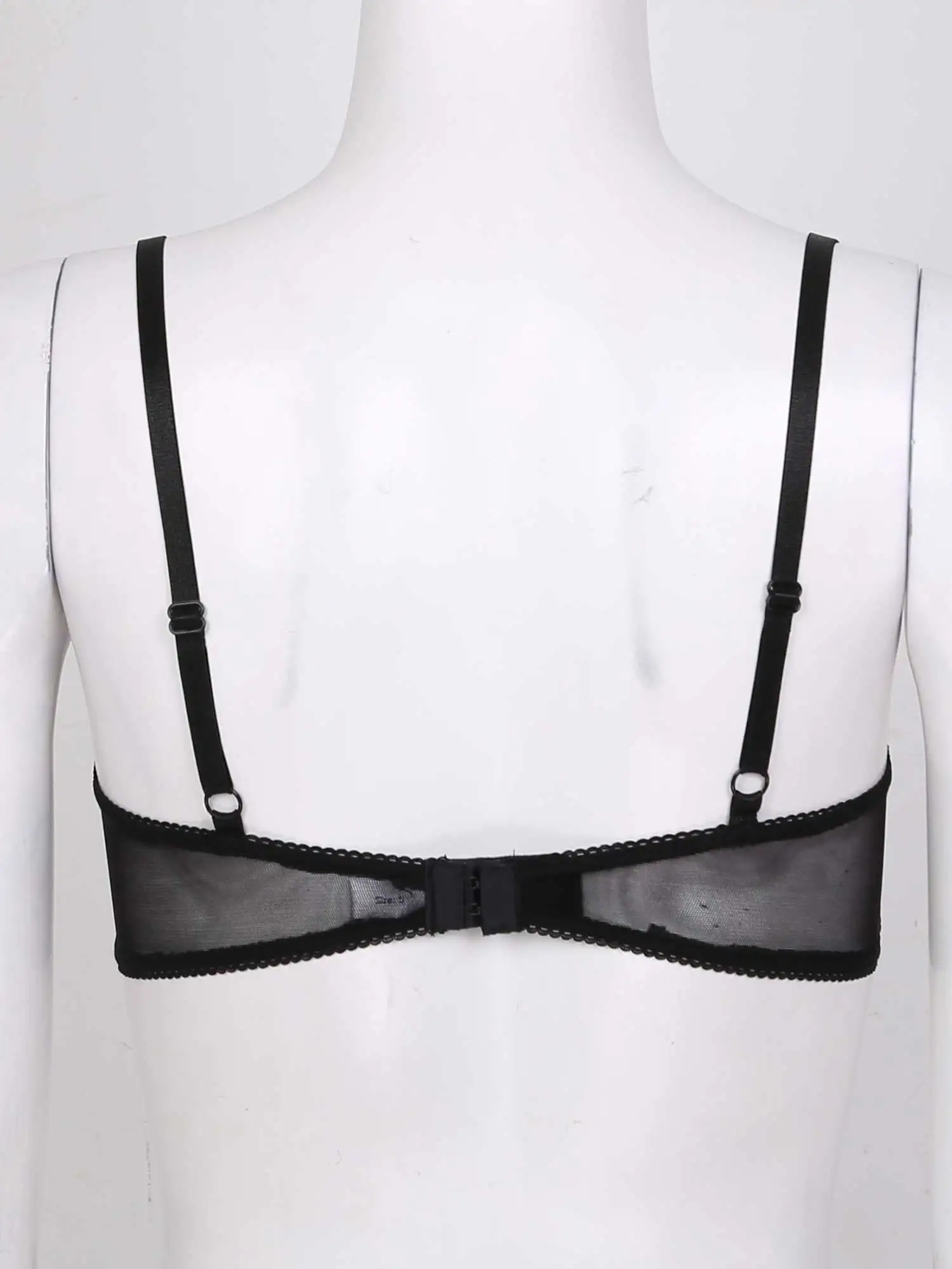 

Women Sexy Lingerie Bra Crop Tops Floral Lace Hollow Out Adjustable Strap Under-wired Bra Bikini Femme cLingerie Tops Underwear