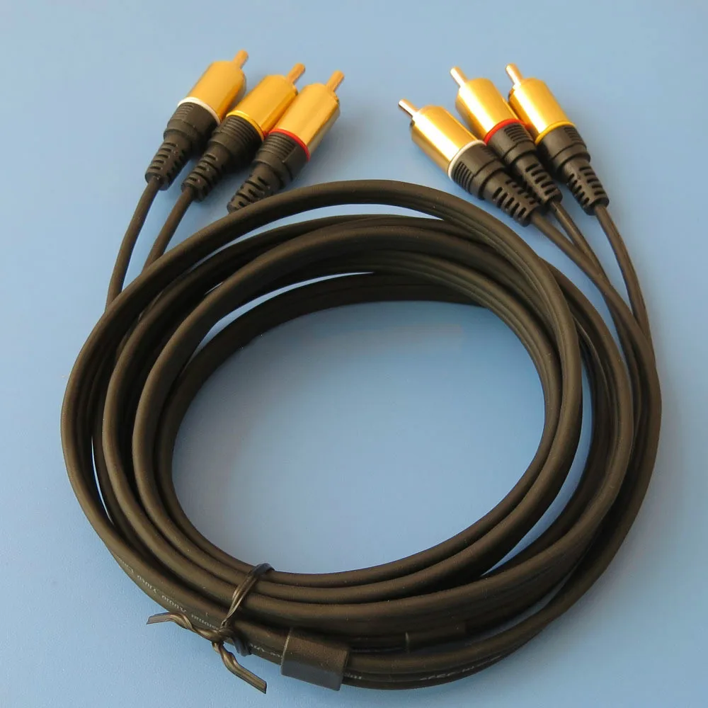 2 м 6ft 3RCA для аудио кабель с позолотой|Кабели VGA| |