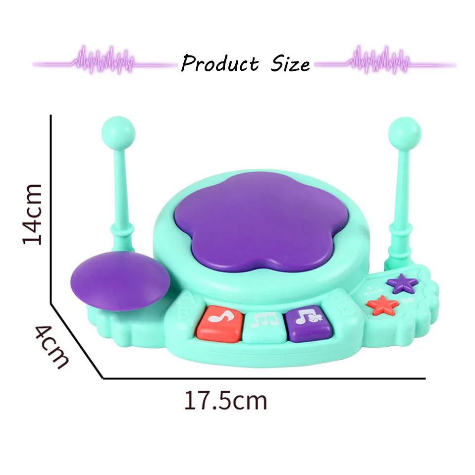 Детские рулон барабан Музыкальные инструменты пополняемый набор Детская