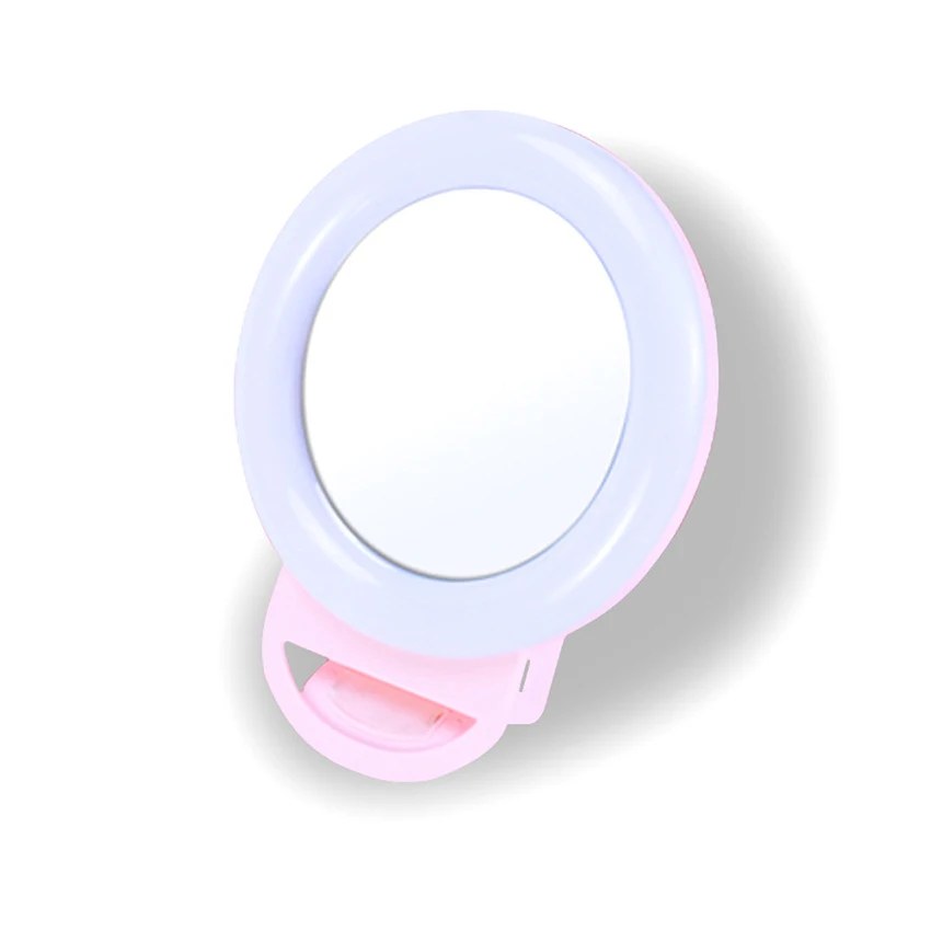 

Clip On Selfie Ring Light, 3 Light Modes, Adjustable Brightness Levels, LED Rechargeable Selfie Light for Phone Makeup