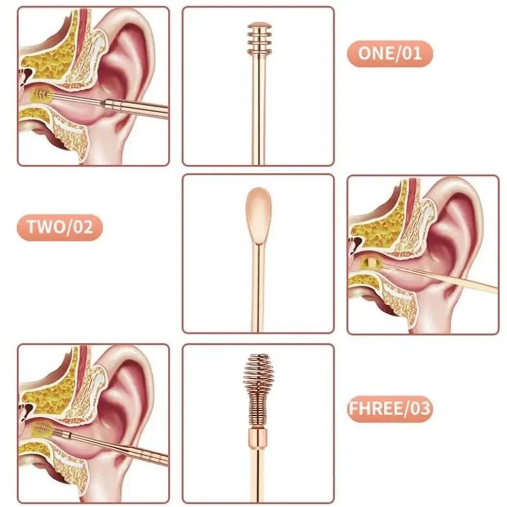 7 шт./компл. ухочистка из нержавеющей стали|Ватные палочки| |