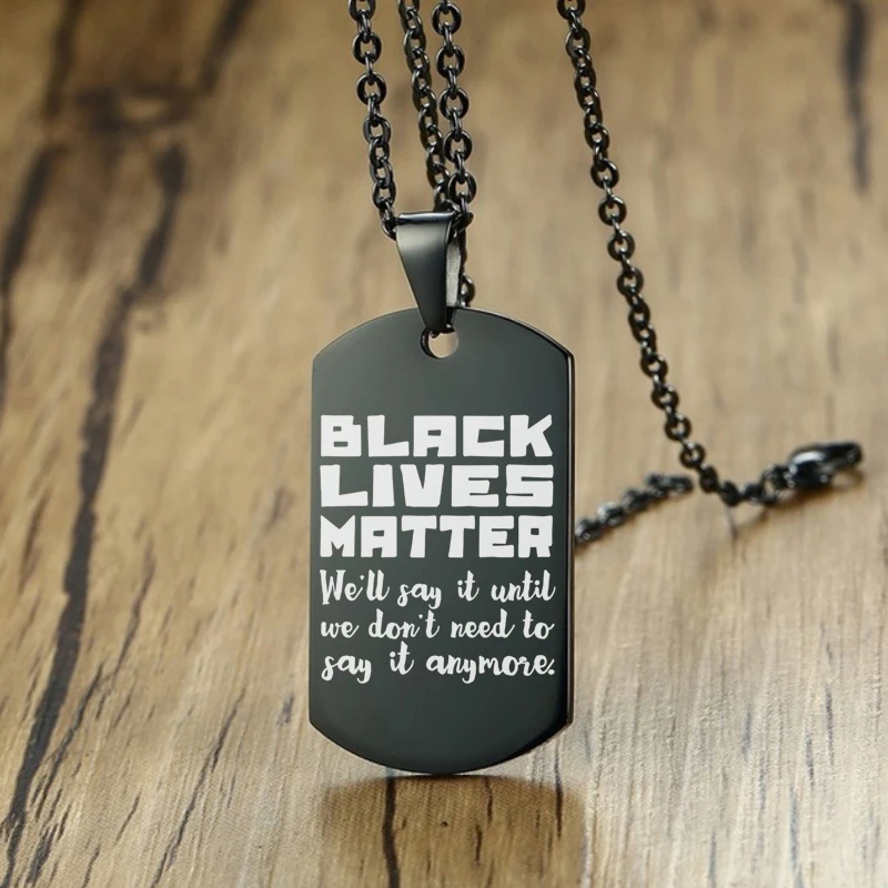Кулоны из нержавеющей стали Fist Black Lives Matter ожерелье в стиле хип-хоп африканские и