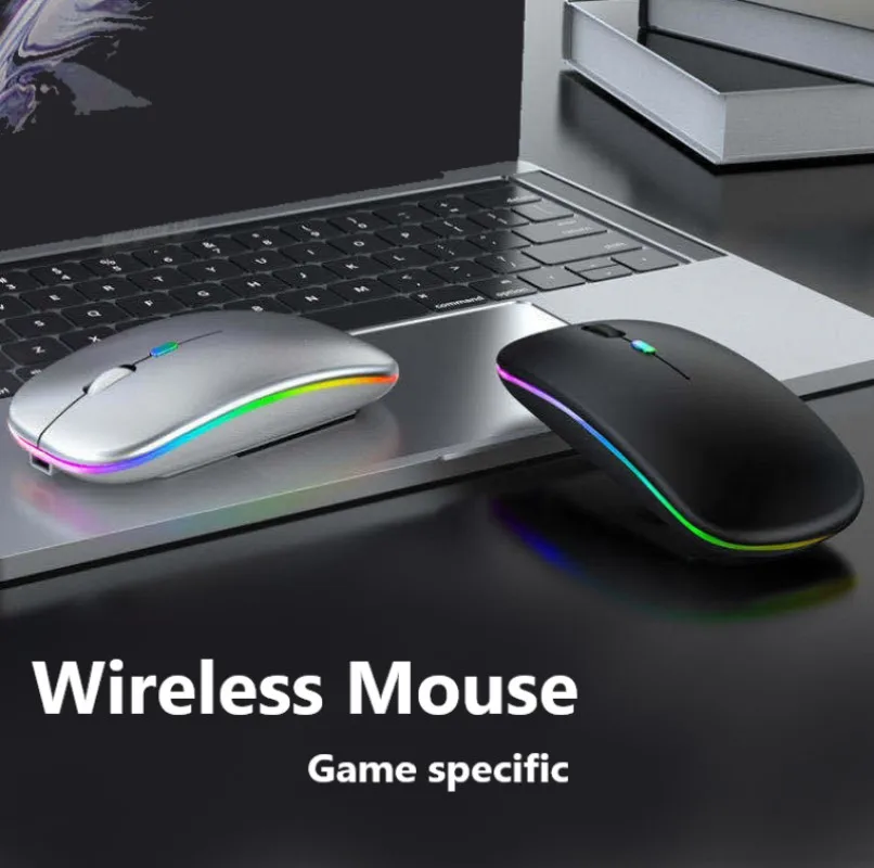

Wireless Mouse Bluetooth RGB Rechargeable Mouse Wireless Computer Silent Mause LED Backlit Ergonomic Gaming Mouse For Laptop PC