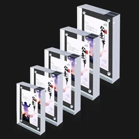 9055mm magnetic mini clear acrylic price label name card holder tag stand photo picture frame advertising sign display stand