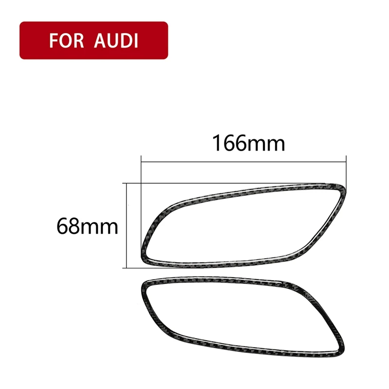 Для TT 2008 2014 автомобиля интерьер углеродного волокна наклейки дверные ручки рамка