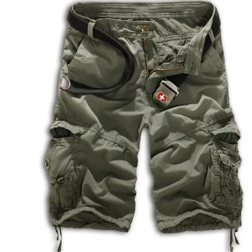 Мужские камуфляжные шорты-карго армейские повседневные брюки в стиле милитари