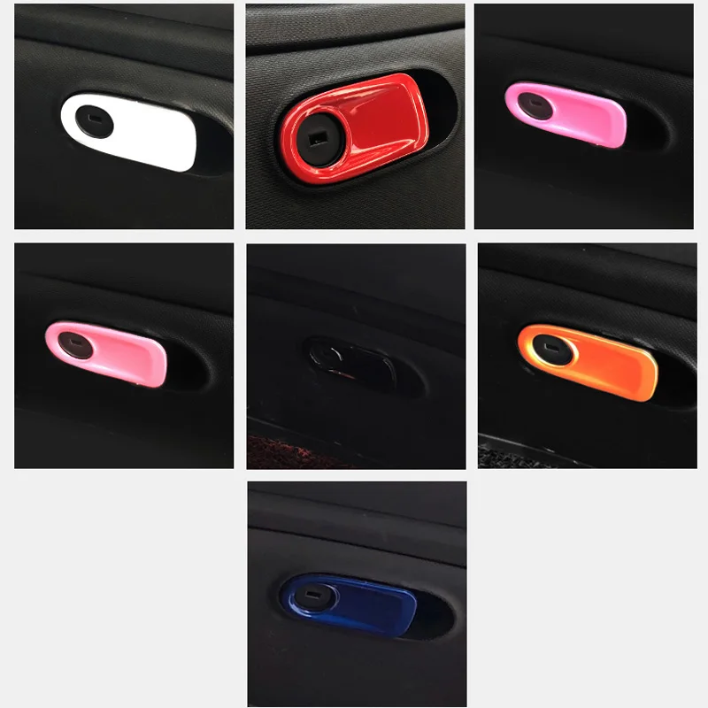 

Car Decoration Accessories Co-pilot Storage Box Handle Trim For Smart 453 Fortwo Forfour Glove box handle Sticker Modification