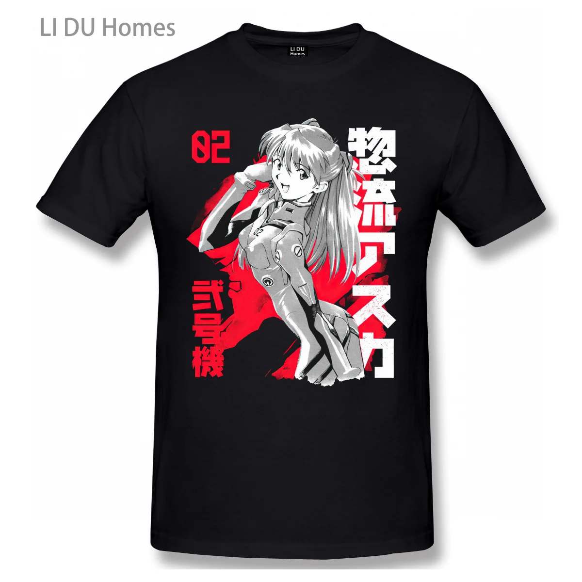 

Evangelion EVA 02 Pilot T Shirt Men/WoMen High Quality Cotton Summer T-shirt Short Sleeve Graphics Tshirt Brands Tee Top Gift