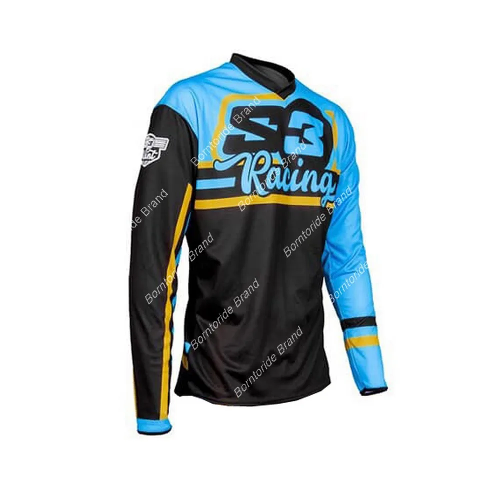 

Men's downhill jersey mountain bike mountain bike shirt off-road motorcycle jersey off-road sportswear racing