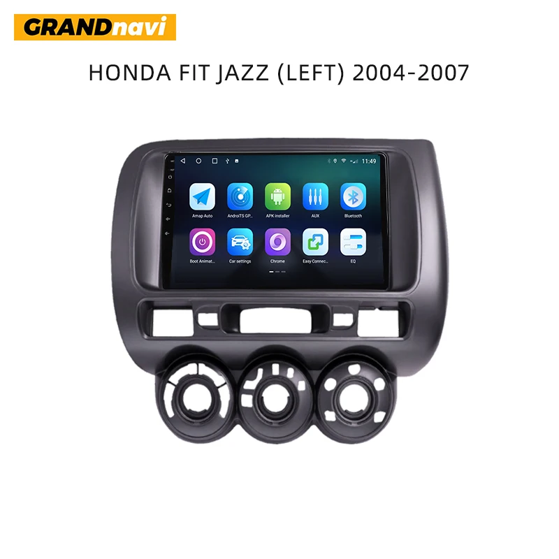 

Автомобильный мультимедийный плеер AKAMATE, автомагнитола 2 Din для Honda Fit Jazz (слева) 2004-2007 CarPlay, автомобильное радио, Bluetooth-навигация