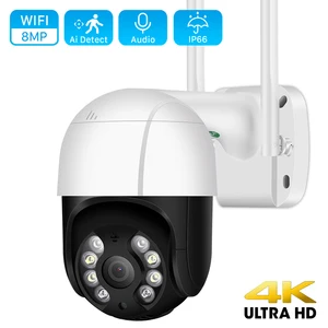 8mp 4k wifi ip camera outdoor 5mp h 265 wireless video surveillance hd 1080p ai human detect auto tracking cctv security camera free global shipping
