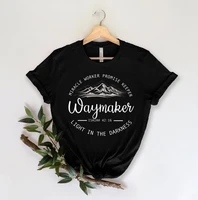 waymaker christian faith religious jesus grace bible verse 100 cotton t shirts funny letter print graphic o neck drop shipping