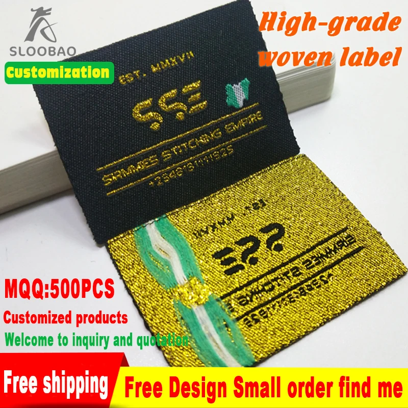 Free Design Customized Garment Shirt Jacket Shoe Labels/Woven Labels/Logo/Printed Clothing Label/Embroidered  Tag 1000pcs A Lot