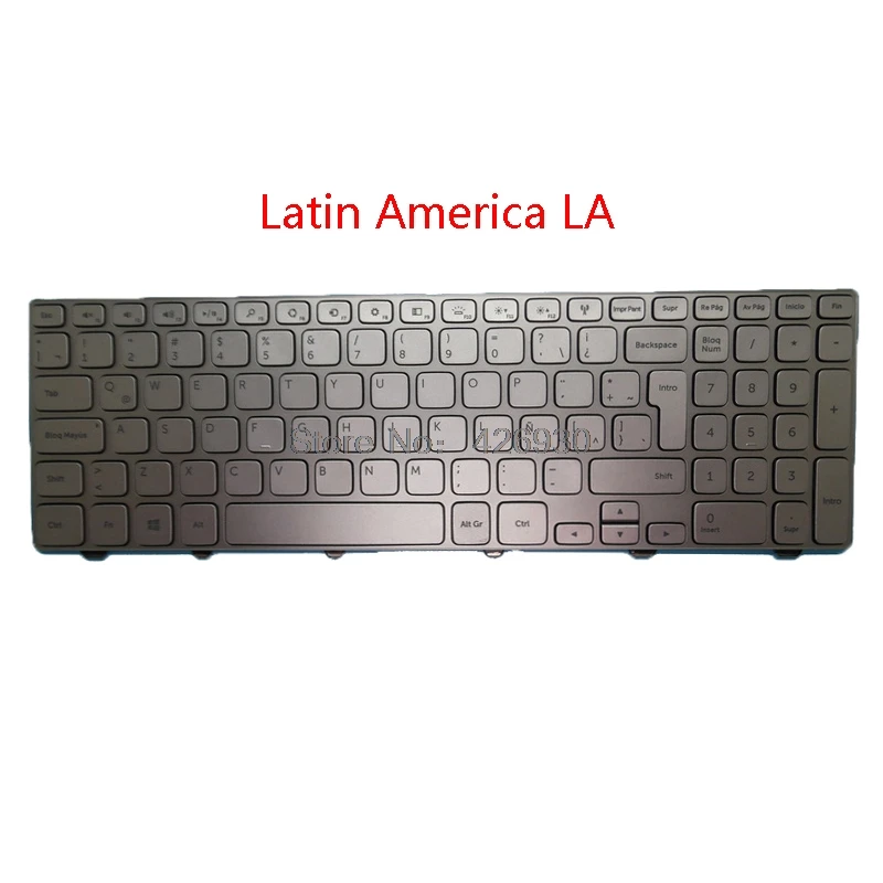 Ноутбук NE JP HB HU LA UI CA IT TI GK AR FR Клавиатура для DELL для Inspiron 15 7537 с подсветкой, японский, скандинавский, иврит, венгерский, латинский