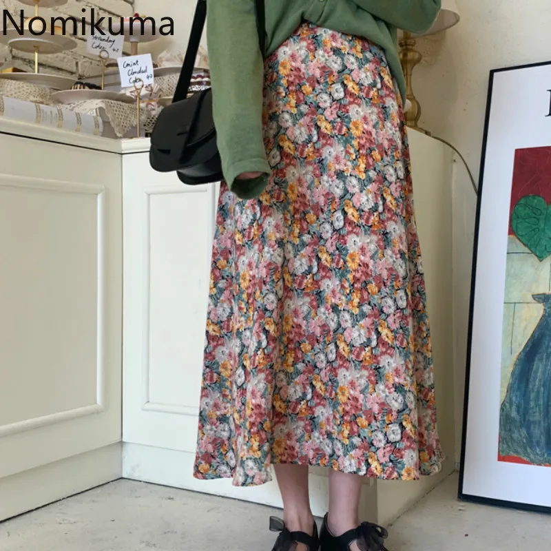 Женская юбка-трапеция Nomikuma Faldas Mujer винтажная модная юбка с высокой талией новинка