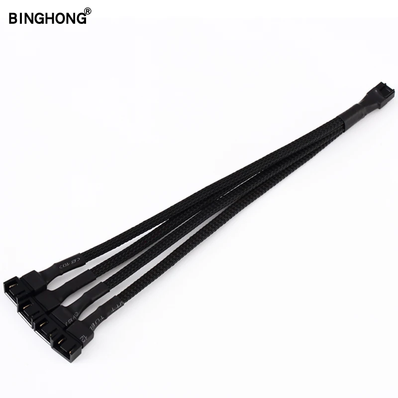 

4-контактный Удлинительный кабель для материнской платы, офисный 1-4-контактный сплиттер, соединитель для процессора, PWM вентилятор, практичн...