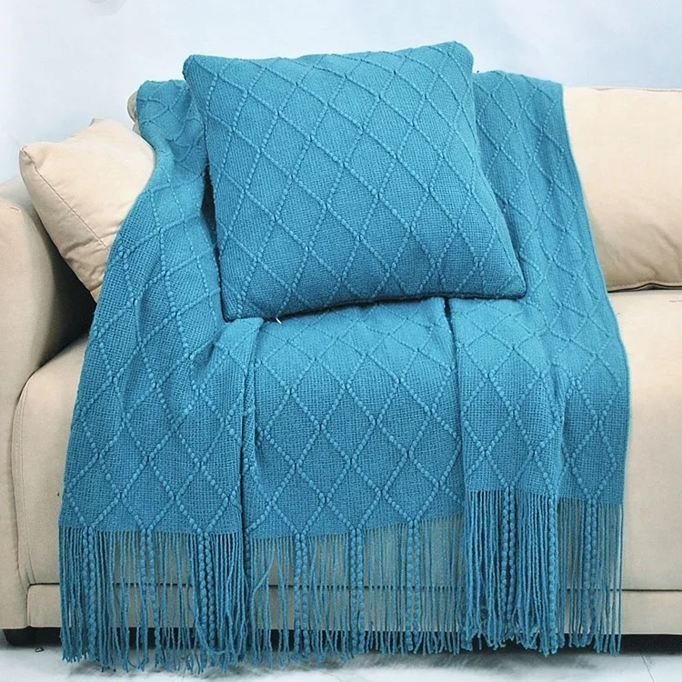 

Nordic Bohemian Knitted Blanket Office Lunch Break Blanket Sofa Cover Blanket Bed End Blanket Air Conditioning Blanket