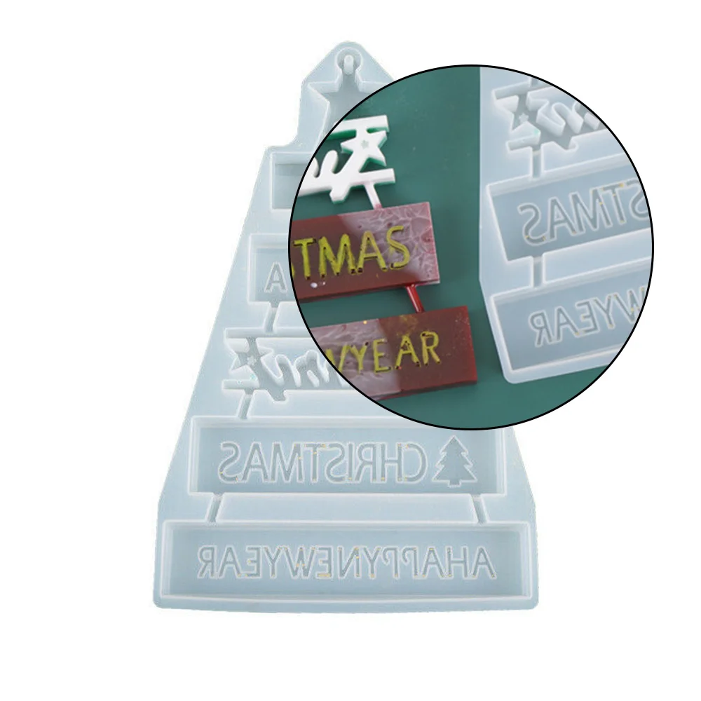 

DIY Crystal Epoxy Mold Christmas Tree Listing Decorative Ornaments Christmas Silicone Mold Pendant Supplies