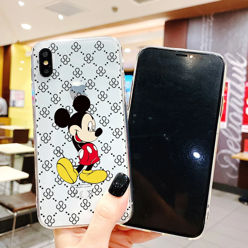 Чехол для телефона с мультяшной мышкой iPhone 11 Pro XR X Xs Max 8 7 6 Plus 6S 5S SE популярные