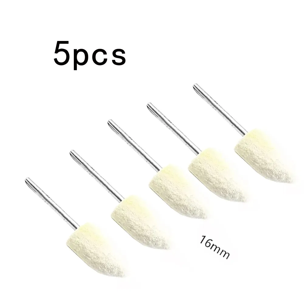 

5 Pcs Wood Polishing Wheel Wool Felt Mounted Buffing Wheel 4-16mm Dia W/ 3mm Shank For Drill Rotary Tool Grinder Parts
